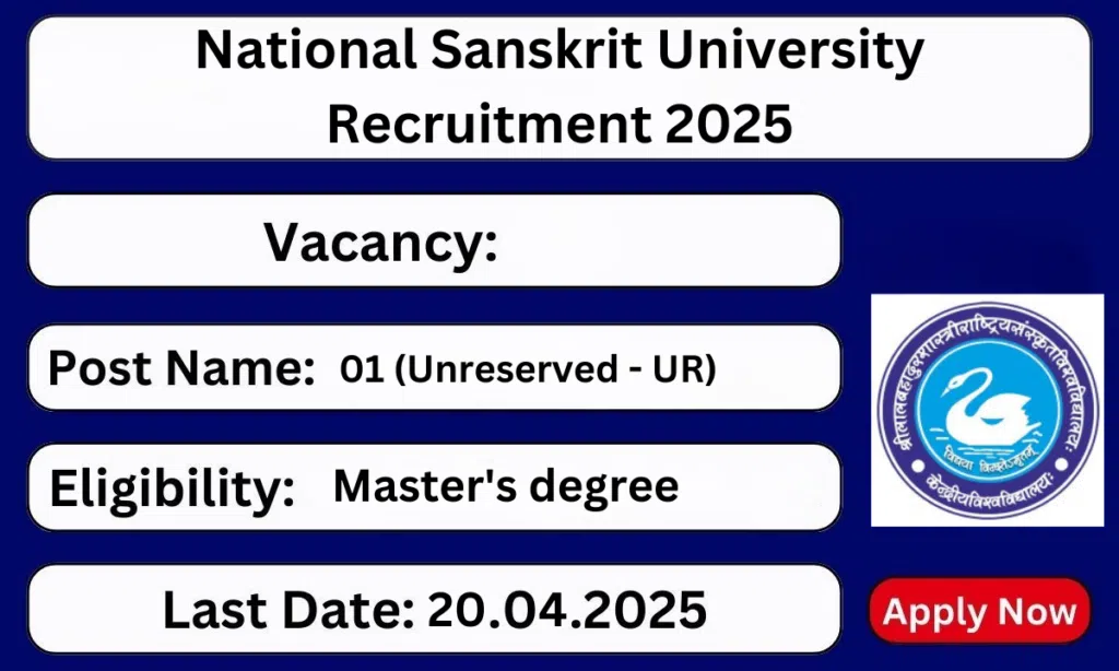 Shri Lal Bahadur Shastri National Sanskrit University Recruitment 2025